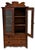 Unusual Early 1900s Antique American Miniature Size Wood & Glass Front "Salesmans Sample" Kitchen Hutch - 23 Inches Tall For Sale - Image 9 of 18