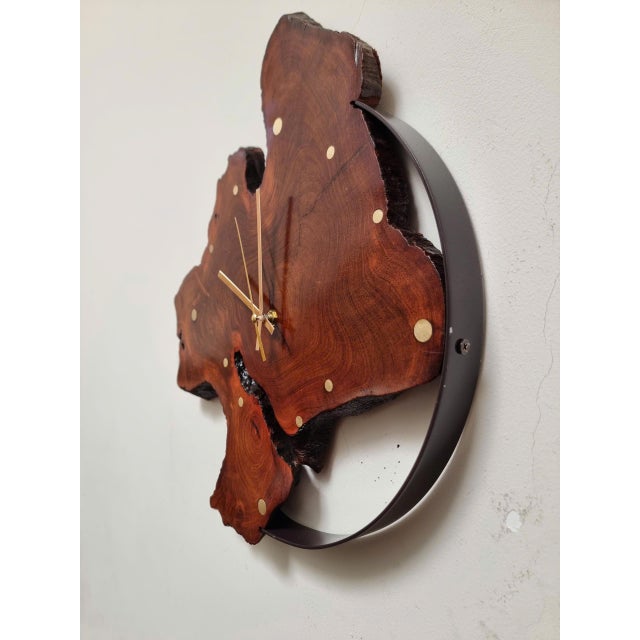 Moonlight Reverie – One-of-a-Kind Handcrafted Driftwood Wall Clock Sculpture For Sale - Image 4 of 18