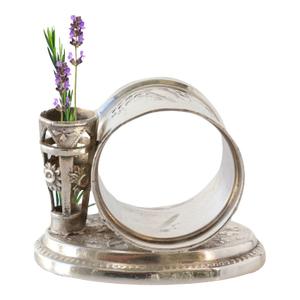 19th-C. Napkin Ring w/ Bud Vase