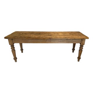 19th Century French Louis Philippe Farm Pine Table For Sale
