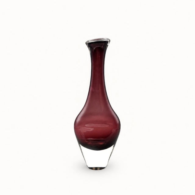 Sommerso Glass Vase by Nils Landberg for Orrefors, 1960s For Sale - Image 12 of 12