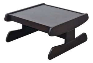 Postmodern Brutalist Wengé Coffee Table, 1970s
