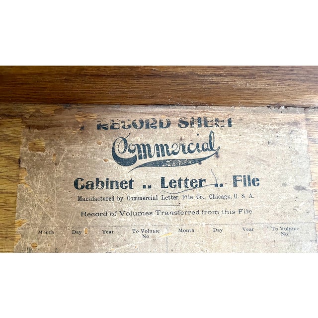 Early 1900s Oak Letter File Cabinet For Sale - Image 12 of 13