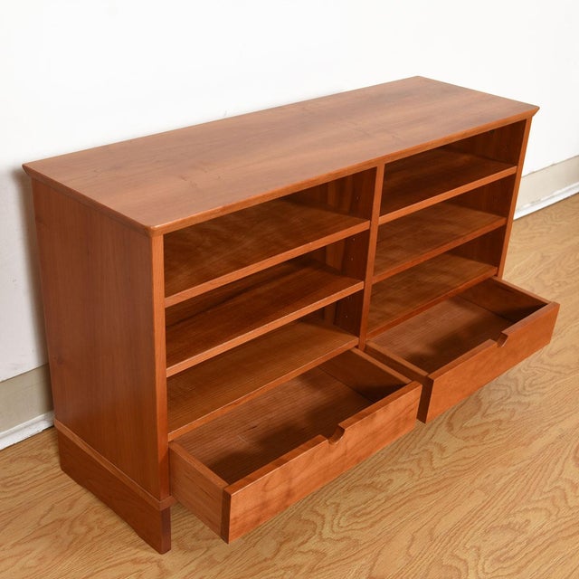 Solid Cherry Desk Organizer W/ Drawers & Open Storage Chairish