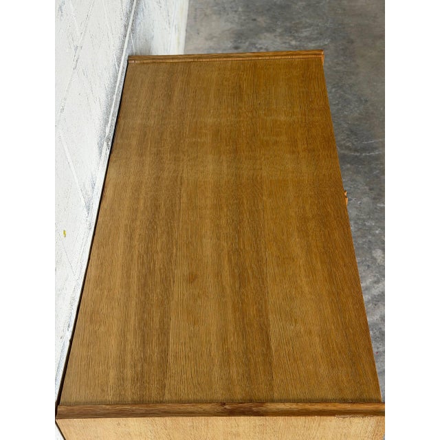 1970s Oak Two-Door Storage Cabinet With Reeded Detail Mid-Century Modern 1970s For Sale - Image 5 of 11