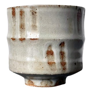 Ceramic Stoneware Tea Bowl in Shino Style by Warren Mackenzie For Sale