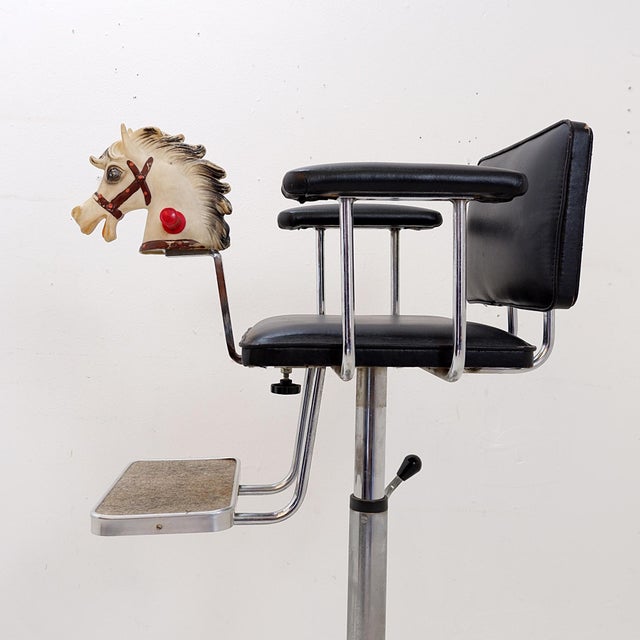 1950s Vintage Children's Hairdresser or Barber Chair from Cavallino, 1950s For Sale - Image 5 of 18