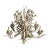 Antique Gustavian Style 6 Light White Tole Wild Flowers Chandelier For Sale