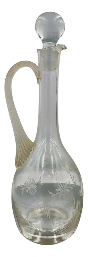 Antique Pre-War Glass Carafe, 1890s