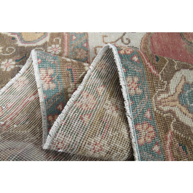 Boho Chic 1970s Vintage Persian Handmade Wool Cotton Pink Area Rug For Sale - Image 3 of 11