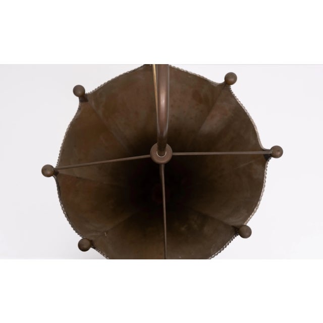 Mid-Century Modern Brass Umbrella Stand, France, 1950s For Sale - Image 3 of 12