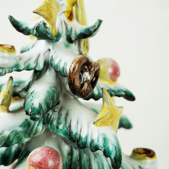 Green Midcentury Anzengruber Ceramic Christmas Tree, 1950s For Sale - Image 8 of 10