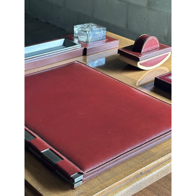 Art Deco 1940s Paul Dupré-Lafon for Hermès Rare Desk Pieces- Set of 4 For Sale - Image 3 of 16