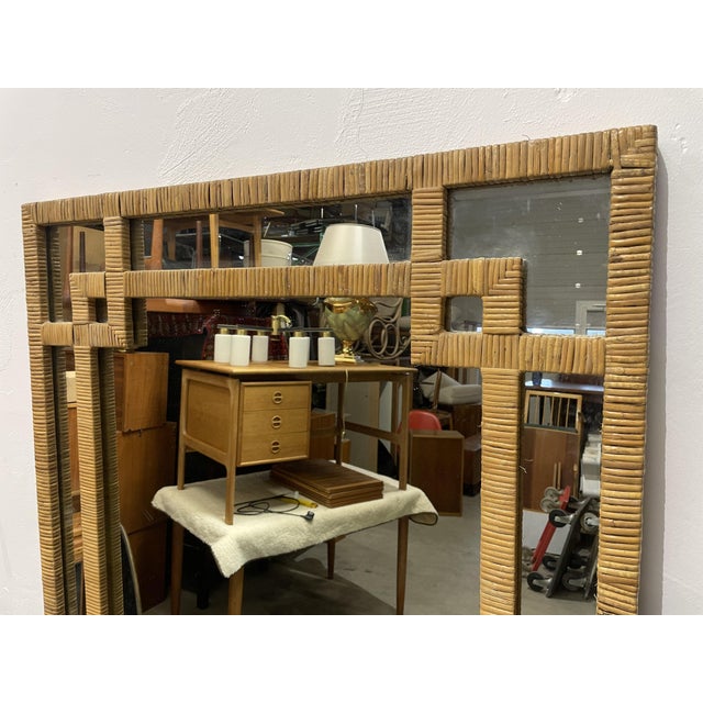 Very large geometric full-length mirror. The mirror comes from a pet-free, non-smoking home.