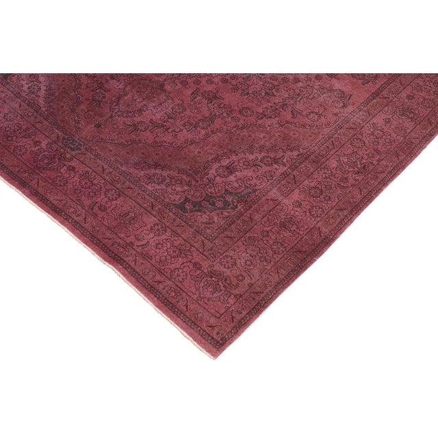 Retro Purple/Brown Wool Rug - 6'10'' X 9'8'' For Sale - Image 4 of 10
