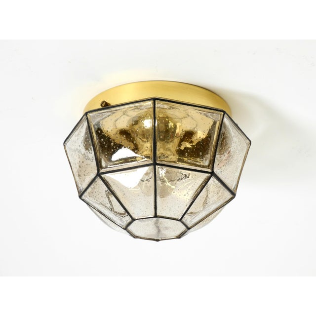 1970s Vintage Glass Ceiling Lamp in Octagon Shape from Limburg, 1970s For Sale - Image 5 of 18
