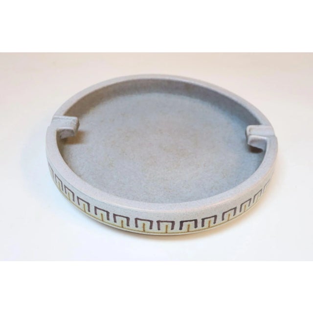 Mid-Century Modern Mid-Century Italian Modern Pale Gray Ceramic Ashtray Catchall by Vallenti For Sale - Image 3 of 12