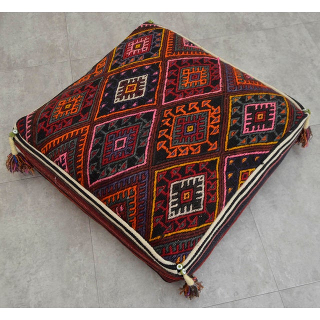 Turkish Kilim Rug Sitting Cushion Floor Pillow 25″ X 25″ Chairish
