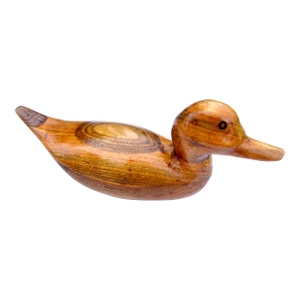 1984 Hand-Crafted Western Decoy Signed Butternut Wooden "Ring Bill" Drake Duck