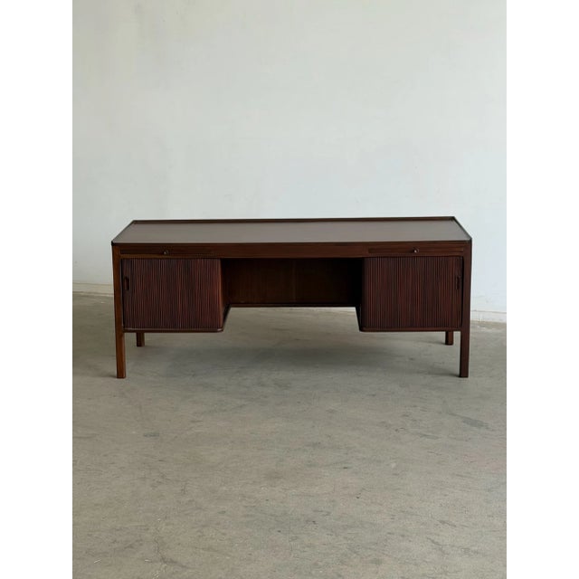 1960s Danish Modern Mohagony Desk For Sale - Image 10 of 16