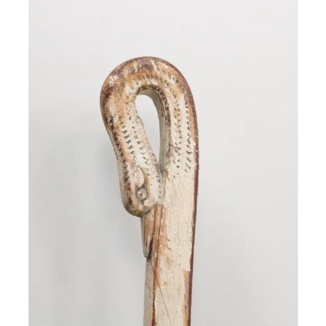 Late 19th Century Empire Style Swedish Gustavian Painted Wood Swan Figural Daybed For Sale In New York - Image 6 of 11
