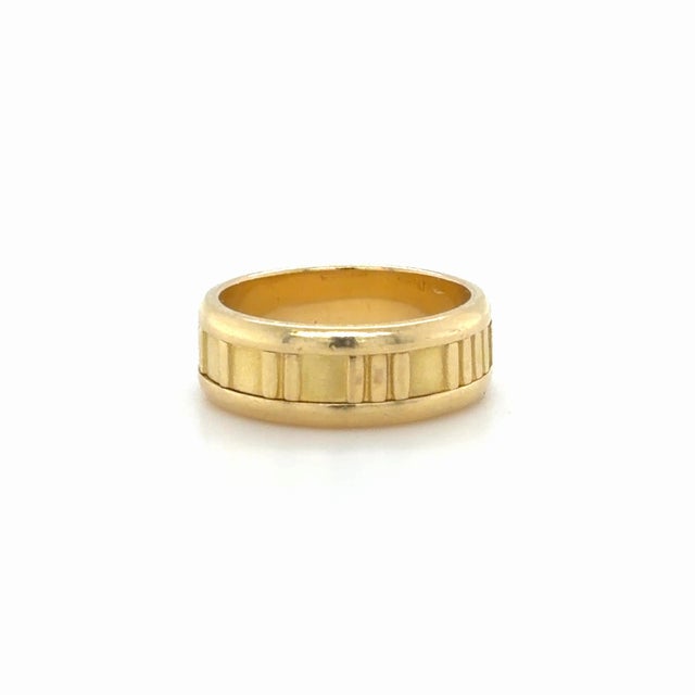 Tiffany and Co. Late 20th Century Tiffany & Co. Atlas Band Ring 18k Yellow Gold, Size 6.25 For Sale - Image 4 of 6