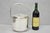 Vintage Gorham YC141 Mid Century Modern Silver Plated Reticulating Hinge Ice Bucket with White Milk Glass Liner. Circa Mid...