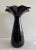 Mid-Century Modern Flared Tall Black Glass Vase For Sale - Image 13 of 13
