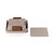 2020s Sotto 6-Piece Leather Coaster Set with Holder, Cappuccino For Sale - Image 5 of 5