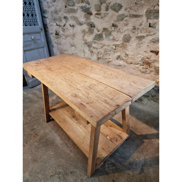 French Worktable in Beech, Chestnut and Oak, France, 1940s For Sale - Image 8 of 18