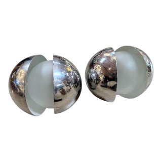 Pair of “Diaframma” Sconces by Fontana Arte, Italy, 1960s For Sale