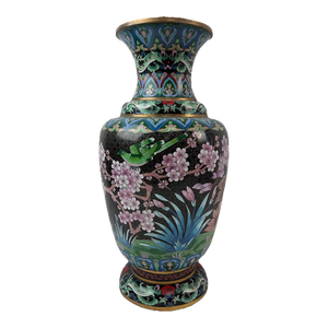 Monumental Chinese Cloisonne Enamel Vase