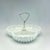 Mid 20th Century Vintage Fenton Milk Glass Hobnail Tricorn Divided Dish (3-Part) With Metal Handle 7-Inch For Sale - Image 5 of 13
