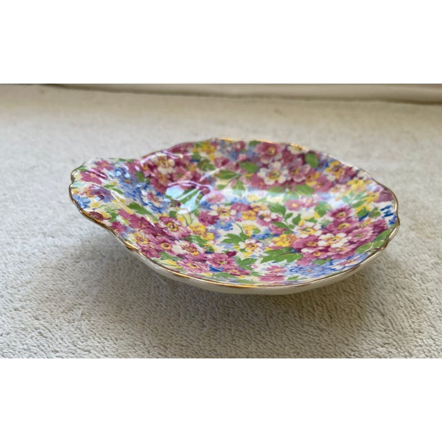Traditional 1930s James Kent, Chintz "Apple Blssom Design" Trinket Dish For Sale - Image 3 of 6