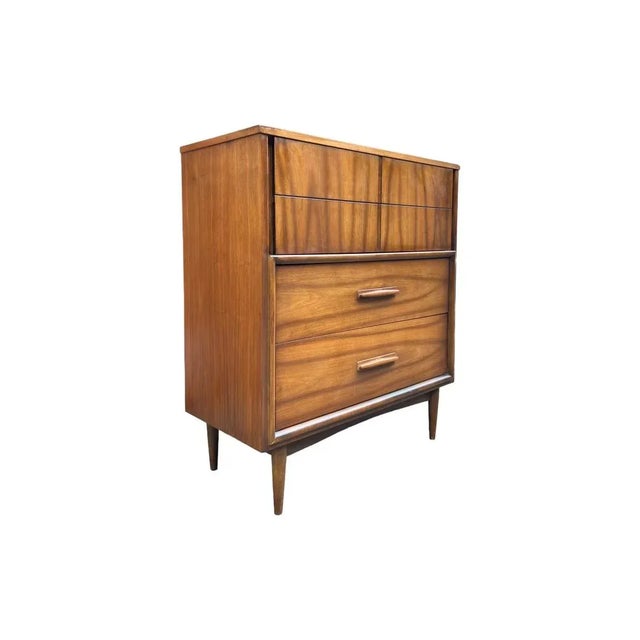 1970s 1970s Vintage Mid Century Modern 4 Drawer Dresser Dovetail Drawers For Sale - Image 5 of 5