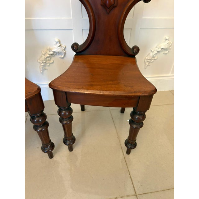 Wood Antique Victorian Mahogany Side Chairs, 1860, Set of 2 For Sale - Image 7 of 17