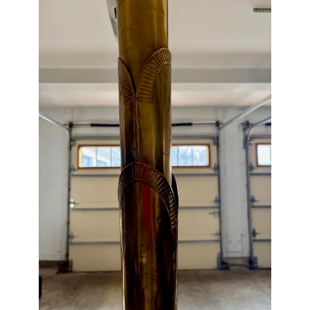 1970s Hollywood Regency Brass Banana Tree Sculpture Attributed to Maison Jansen For Sale - Image 12 of 14