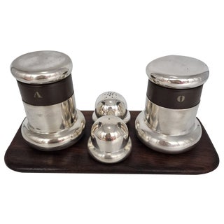 Punched Condiment Set, 1970s For Sale