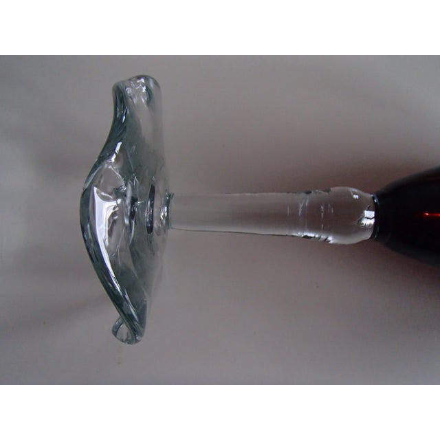 Mid-Century Modern Dark Red Glasses from Verrerie de Biot, 1960s, Set of 5 For Sale - Image 3 of 18