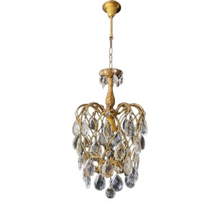 Vintage Pendant Light in Brass, 1960s For Sale