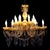 1940s Italian Capodimonte Style Crystal & Hand Painted Porcelain & Glass 12-Light Chandelier For Sale - Image 9 of 11