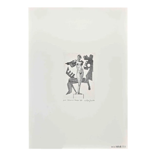 Leo Guida, Elisa and the Dragon, Etching, 1971 For Sale