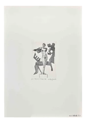 Leo Guida, Elisa and the Dragon, Etching, 1971