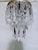 Hollywood Regency Vintage Hollywood Regency Crystal Waterfall Chandelier With Ornate Brass Frame For Sale - Image 3 of 9