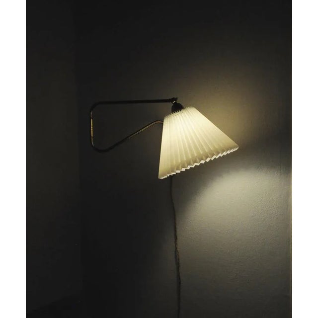 Danish Brass Swing Arm Wall Lamp, 1950s For Sale - Image 10 of 12