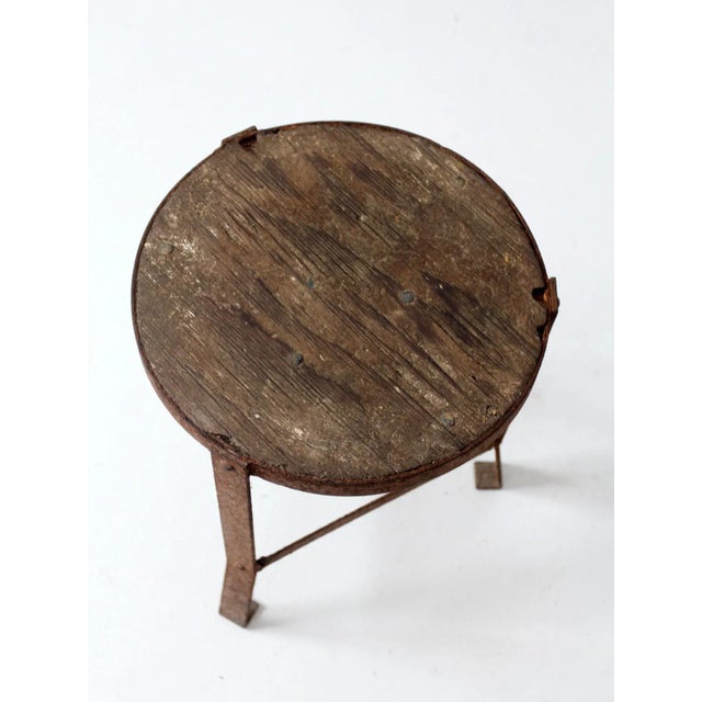 Early 20th Century Vintage Industrial Stool For Sale - Image 5 of 12