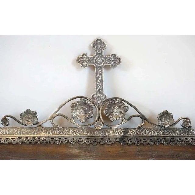 Mid 19th Century Large Indo-Portuguese Silver Mounted Frame For Sale In Denver - Image 6 of 7