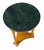 Late 20th Century Late 20th Century Empire Style Green Marble Top Round Accent Table With Column Legs For Sale - Image 5 of 9
