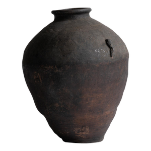 Japanese Antique Wabi-Sabi Edo Pottery Vase 18th Century / Tsubo