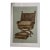 Antique Victorian Chromolithograph of a Renaissance Revival Curule Chair, C. 1870 For Sale